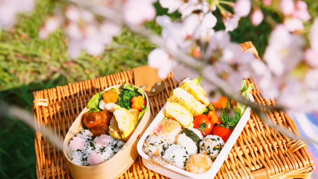 ilustrasi hanami di jepang